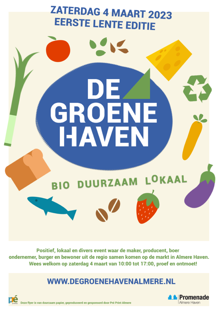 Posteraankondiging van De Groene Haven - 4 maart 2023