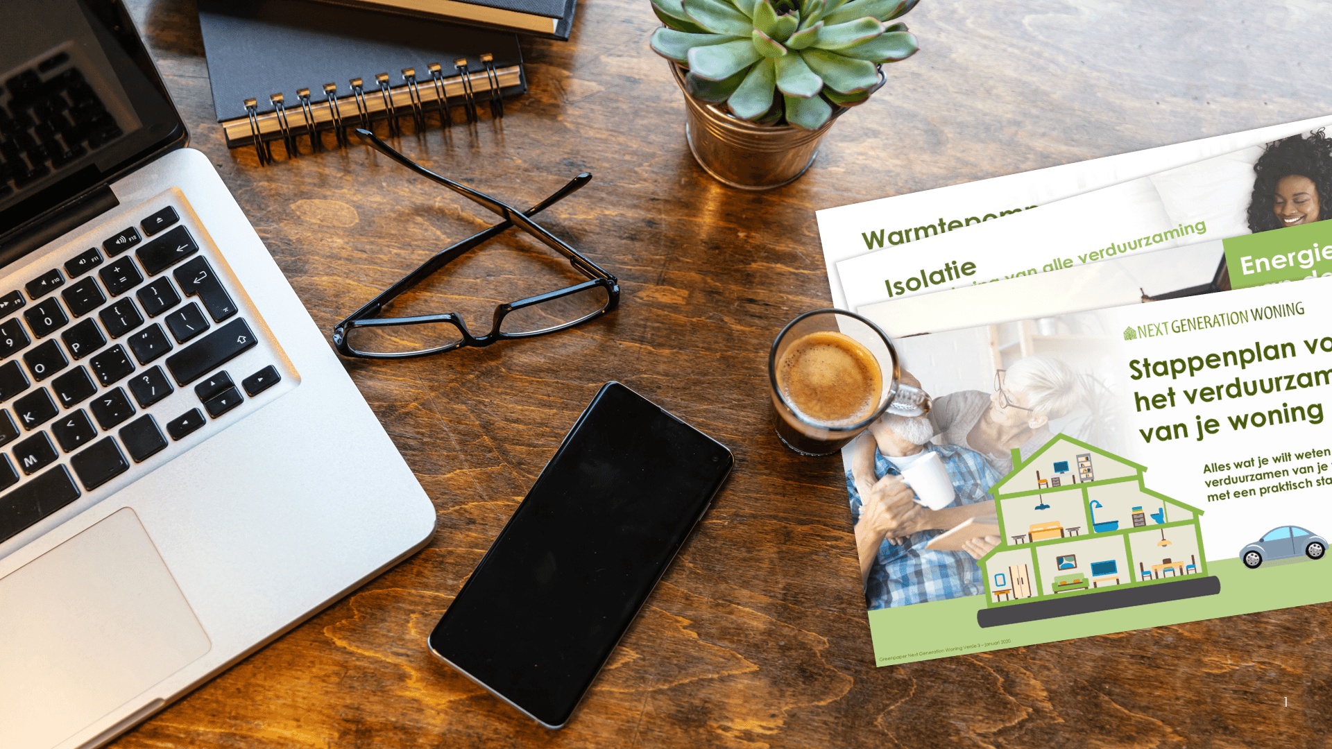 mockup greenpaper bureau Verduurzaming stappenplan